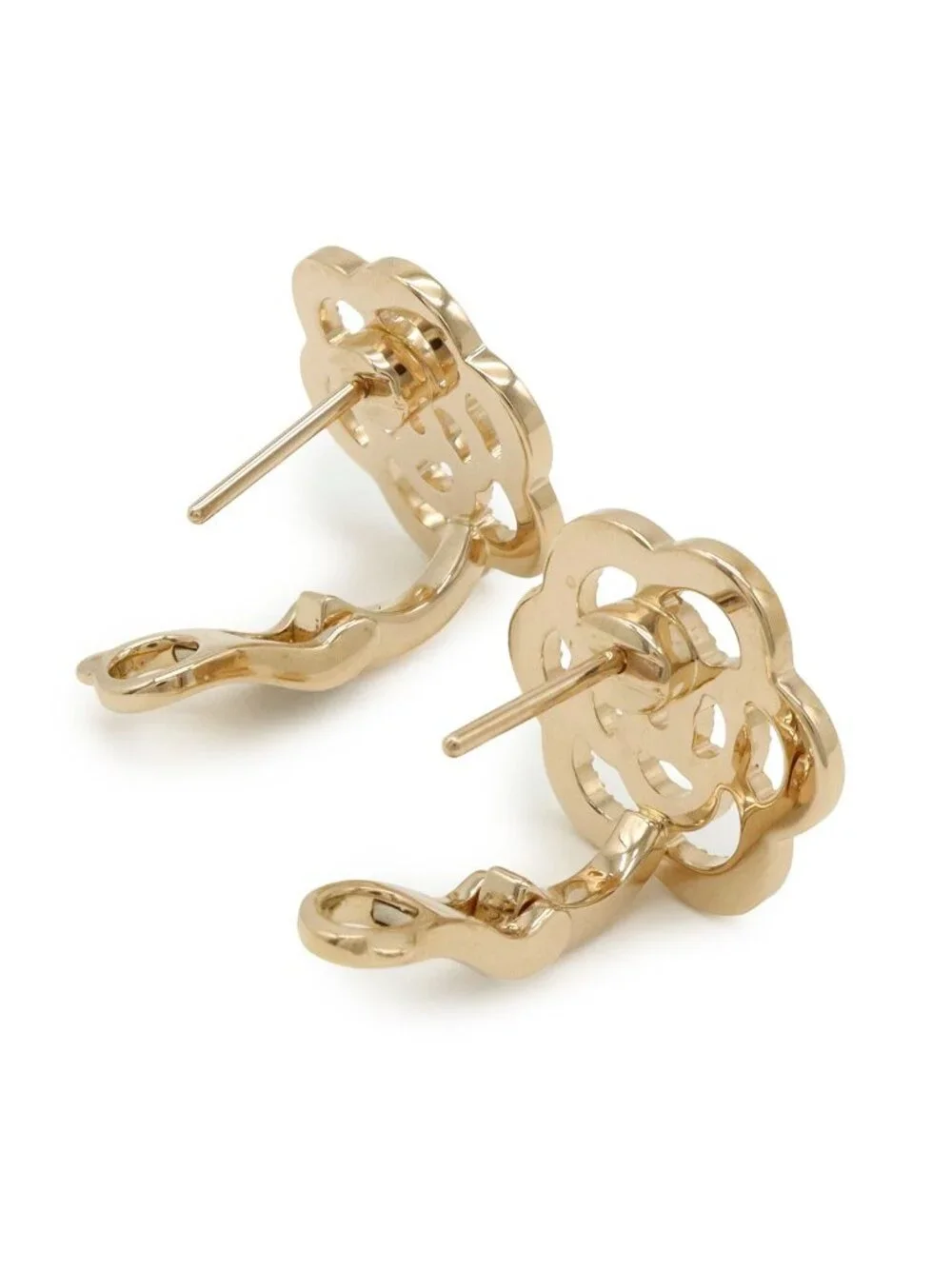 Chanel Camellia Earrings 18k Pink Gold Diamond